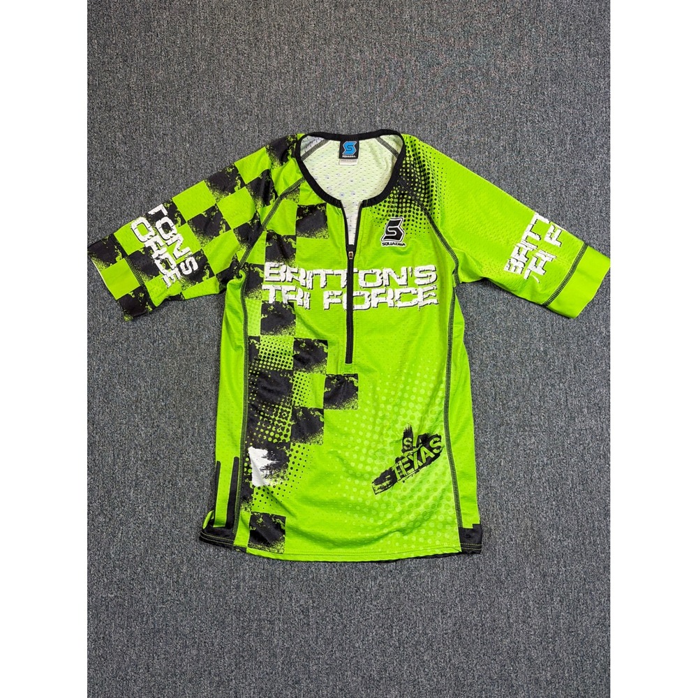 Squadra Premier Mens Tri‎ SS Top Medium Neon Green Britton's Tri Force SQ2115